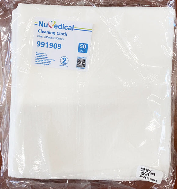 NuMedical Disposable Washcloths, Dry Wipers, Soft and Strong for Dental, Medical, Nursery, Beauty, Labor and Cleaning, 50pcs/bag, 330mm x 300mm, 991909 and 991909B
