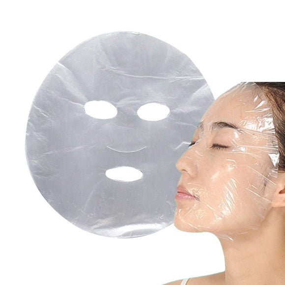 Facial Plastic Mask, Disposable Facial Sheet Mask, Transparent Face Masks, Skincare Preservative DIY Clear Spa Thin Plastic Wrap Moisture Retention, 1000pcs/bag, 993967