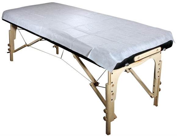 Disposable Premium Waterproof Flat Massage Table Sheets, 180cm L x 80cm W, 10pcs/bag, 991978