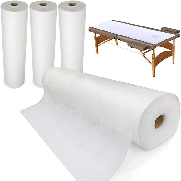 Bed Roll Spunbond 100m L x 80cm W, Non Perforated,  White, Heavy Weight, 4rolls/case, 991999B