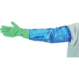 NuMedical Sleeve Glove, Hand and Arm Protection, Nitrile Glove w/cotton lined + Soft Plastic Sleeve, 1pair/bag 10bags/box, 990077-Small / 990078-Medium / 9900083-Large / 990085-XLarge