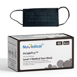 Level 3 Medical Mask w/Anti-Fog, Black, 40pcs/box, $6.95/box, 992264